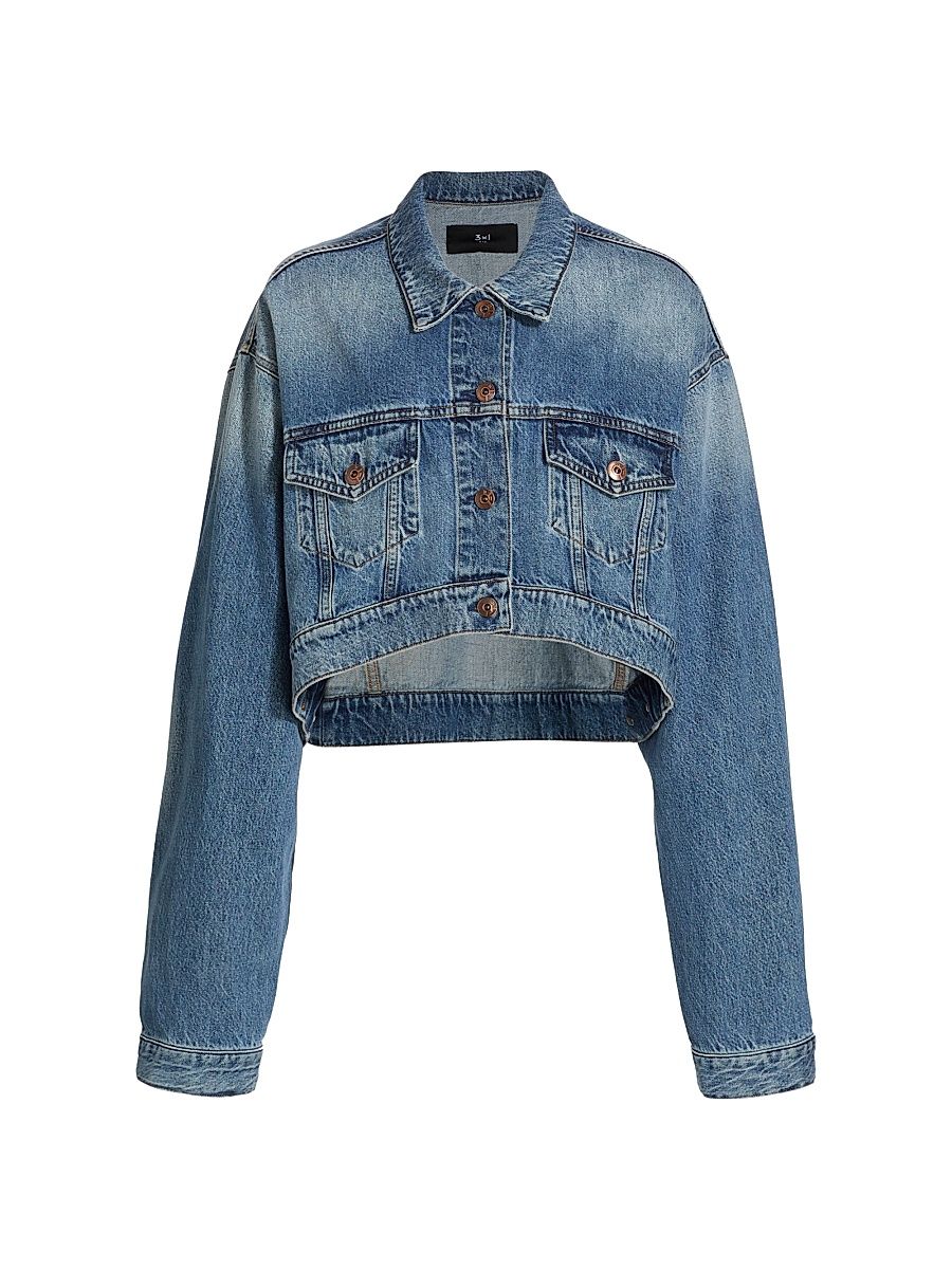 Women's Gina Cropped Jean Jacket - Barrel - Size XS
