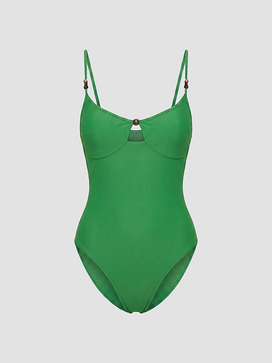 Women's Anela One-Piece Swimsuit - Leaf - Size Large