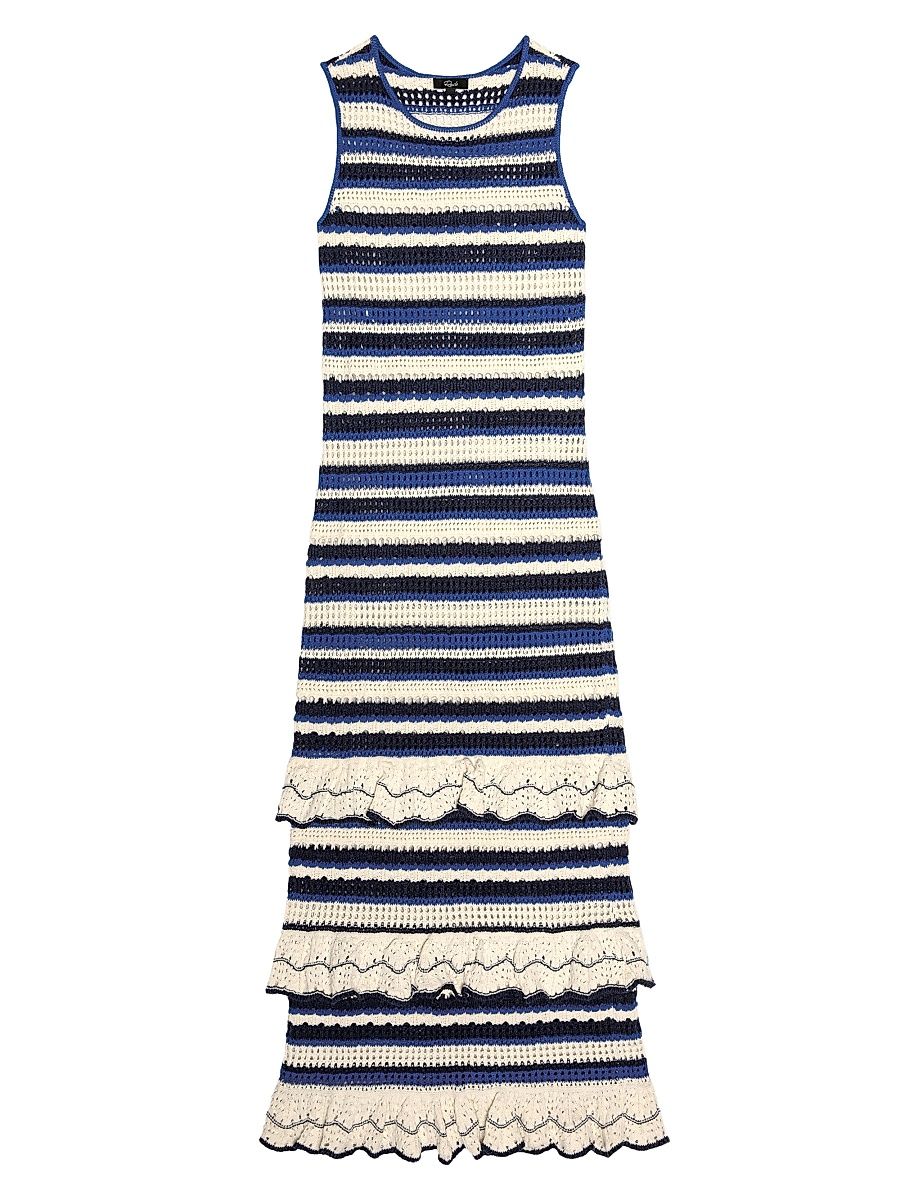 Women's Ana Knitted Sleeveless Maxi Dress - Crete Stripe - Size XS