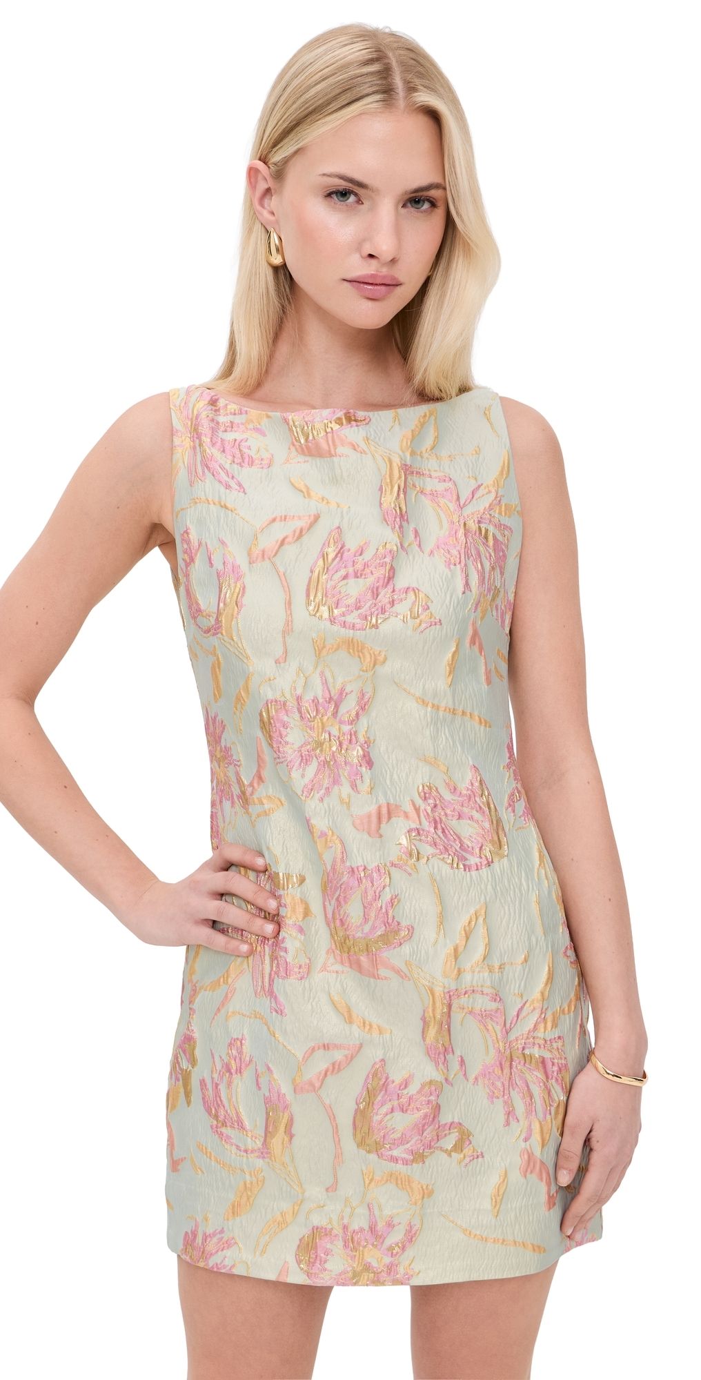 STAUD Mimi Dress Botanica Aloe 2