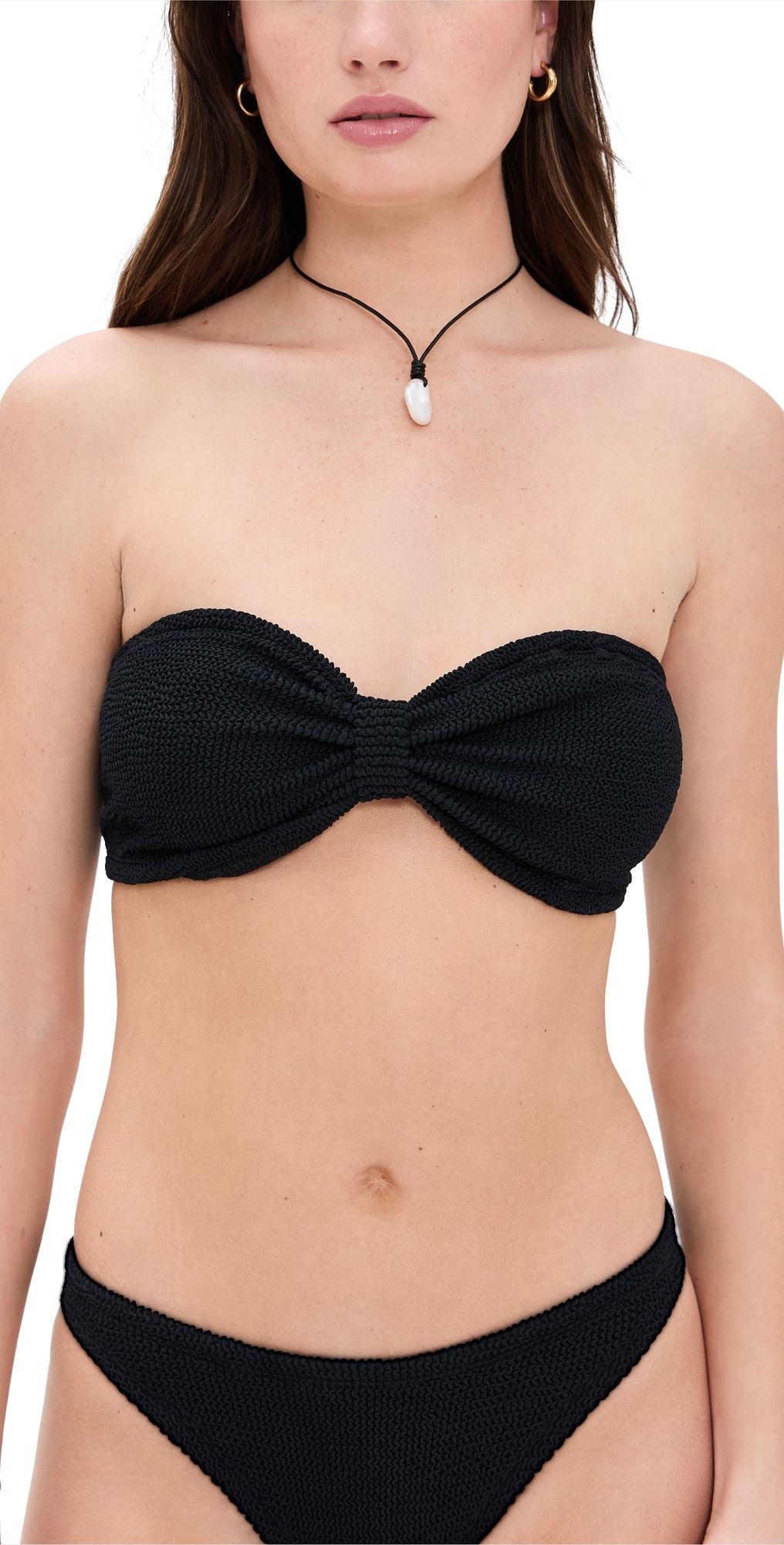 Hunza G Jean Bikini Top Black One Size