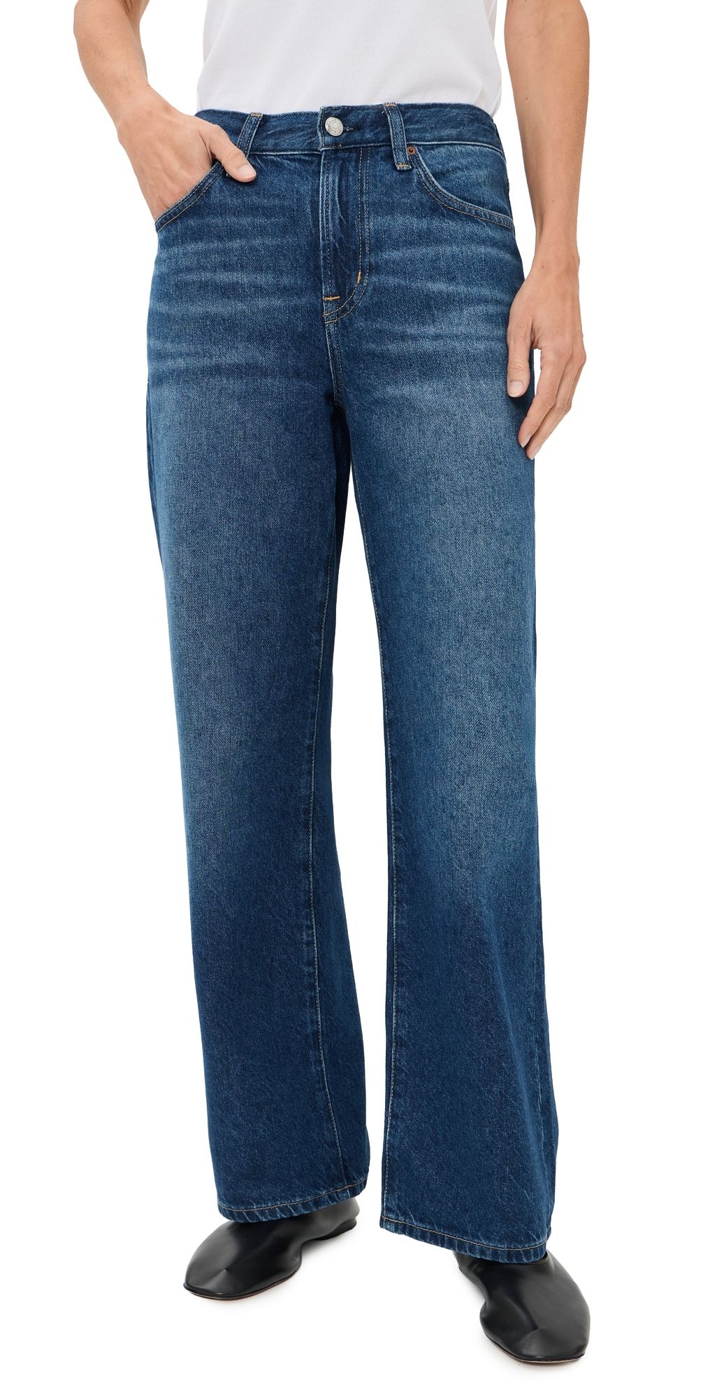 Madewell The Short Perfect Vintage Wide Leg Jeans Bedford Wash 31