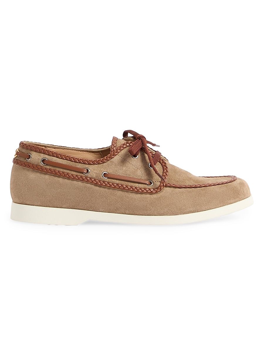 Men's Palm Avenue Crust and Nappa Leather Boat Shoe - Khaki Tobacco - Size 11.5