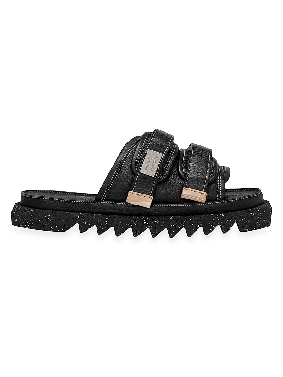 Women's Marsèll x Suicoke Moto Leather Slides - Nero - Size 9 Sandals