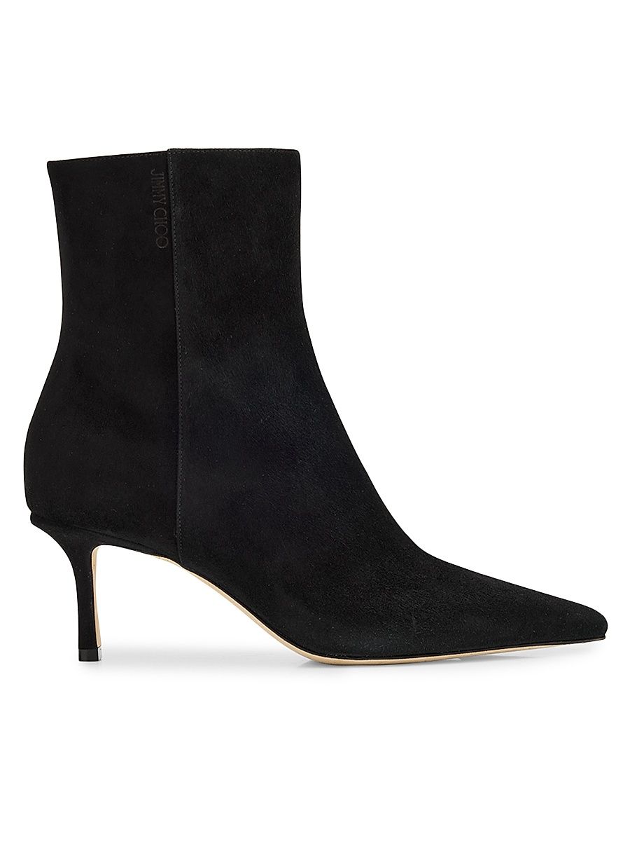 Women's Camile 70MM Suede Ankle Boots - Black - Size 5