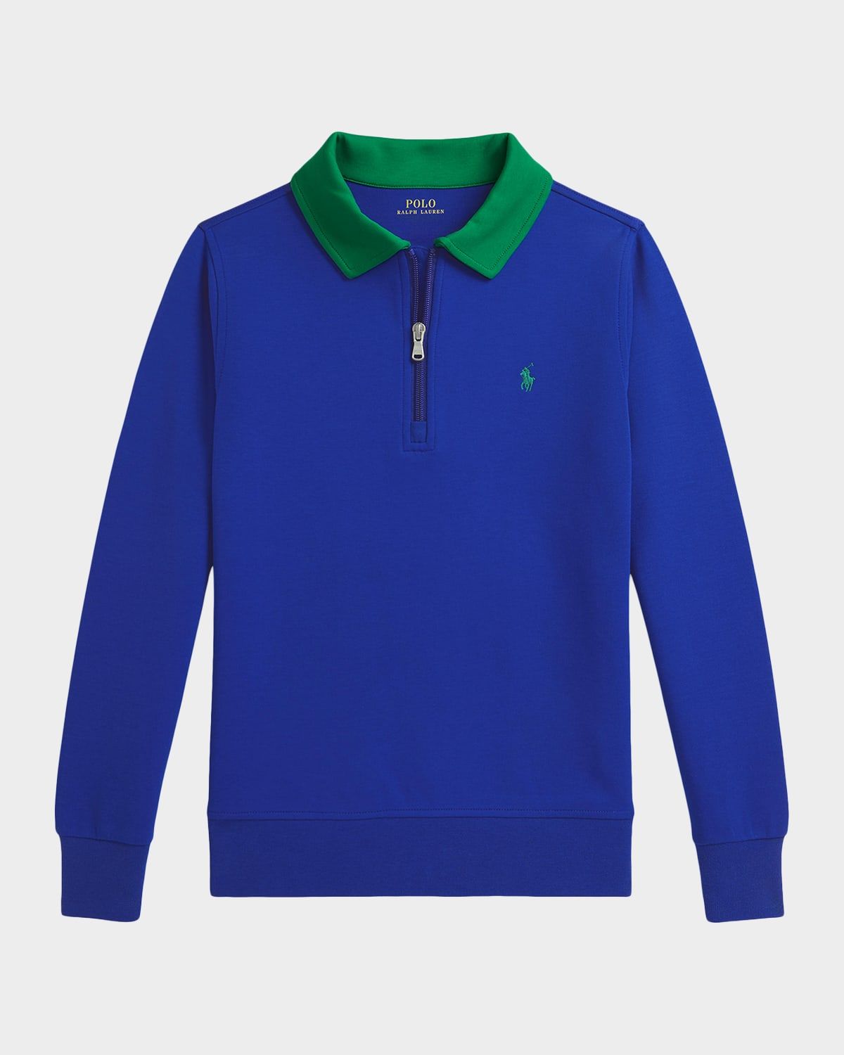 Boy & apos;s Double-Knit Collared Sweatshirt