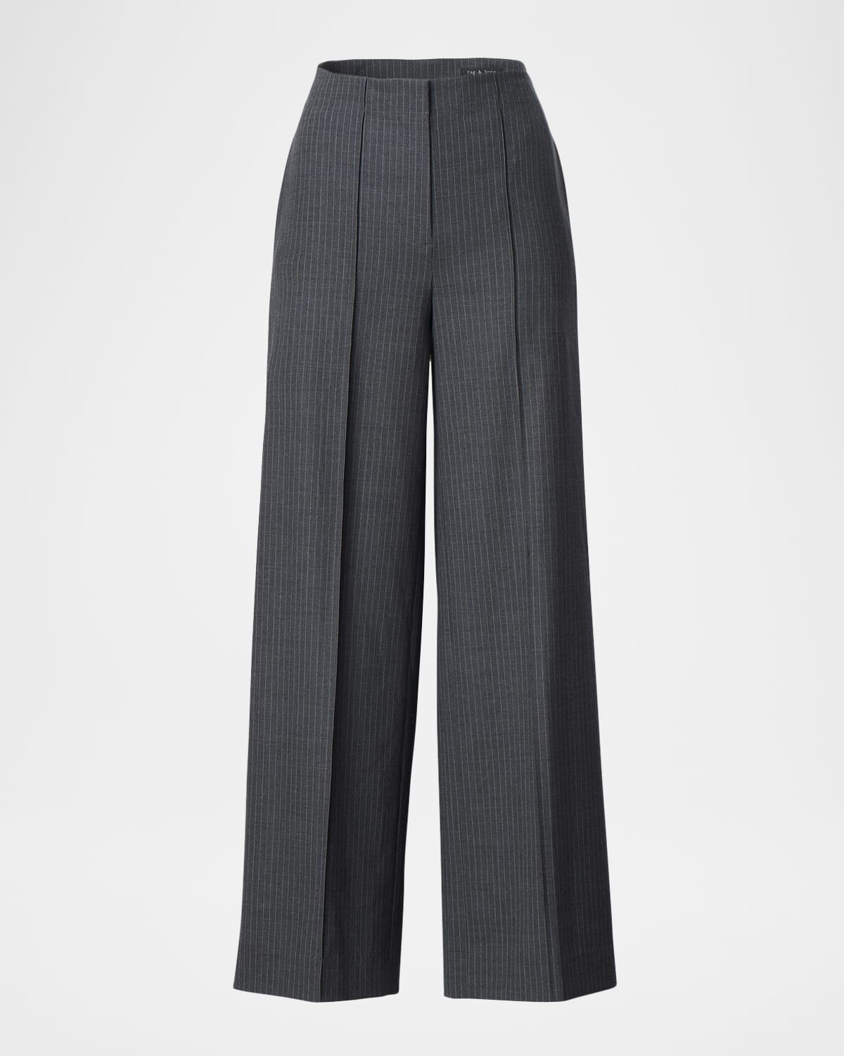 Irina Pinstripe High-Rise Trousers
