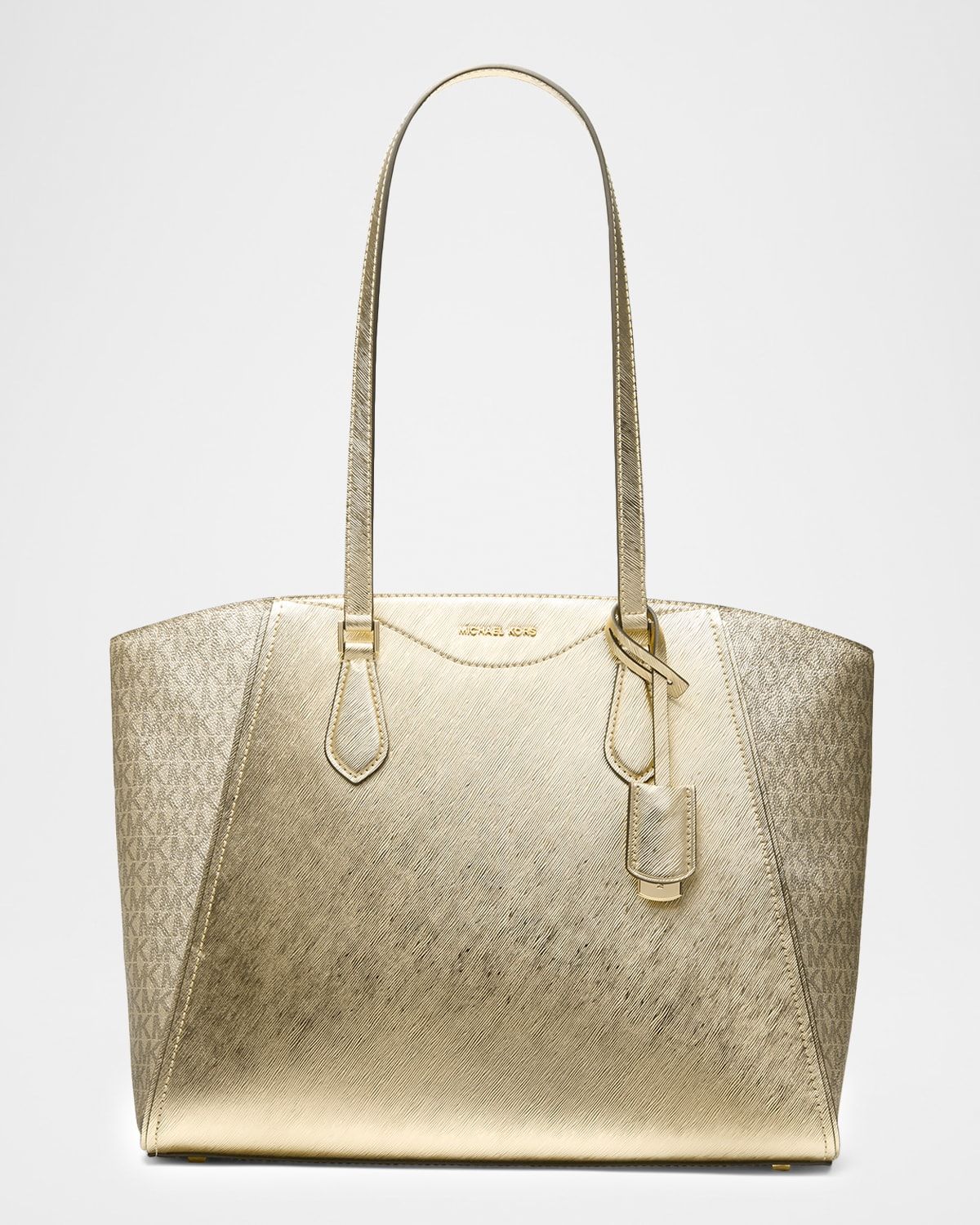 Taryn Large Metallic Leather Tote Bag