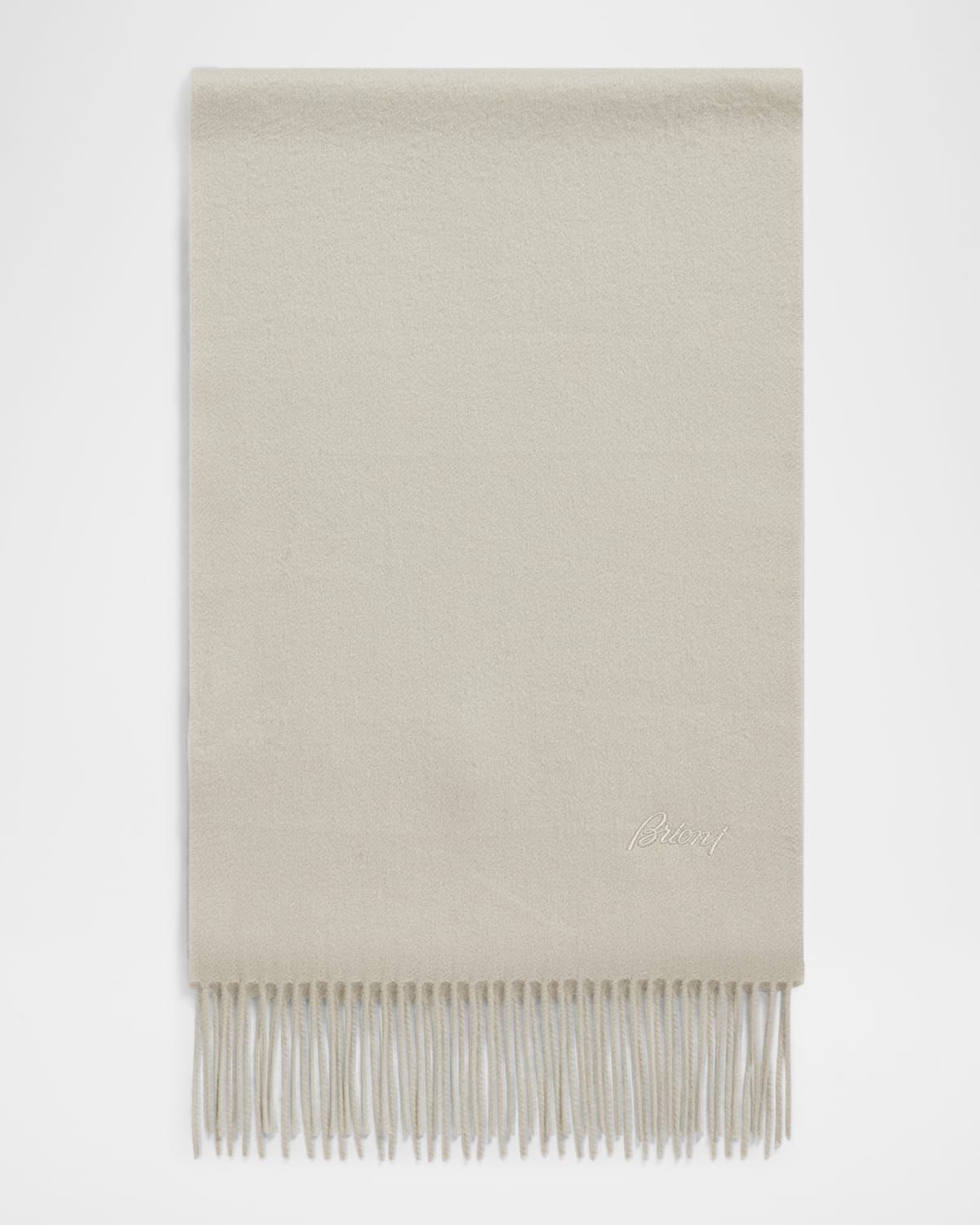 Men & apos;s Cashmere Tonal Logo Rectangle Scarf