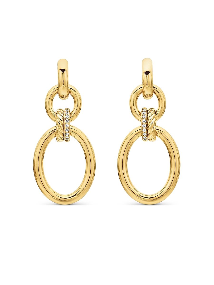 Women's DY Mercer Circular Drop Earrings In 18K Yellow Gold - Gold