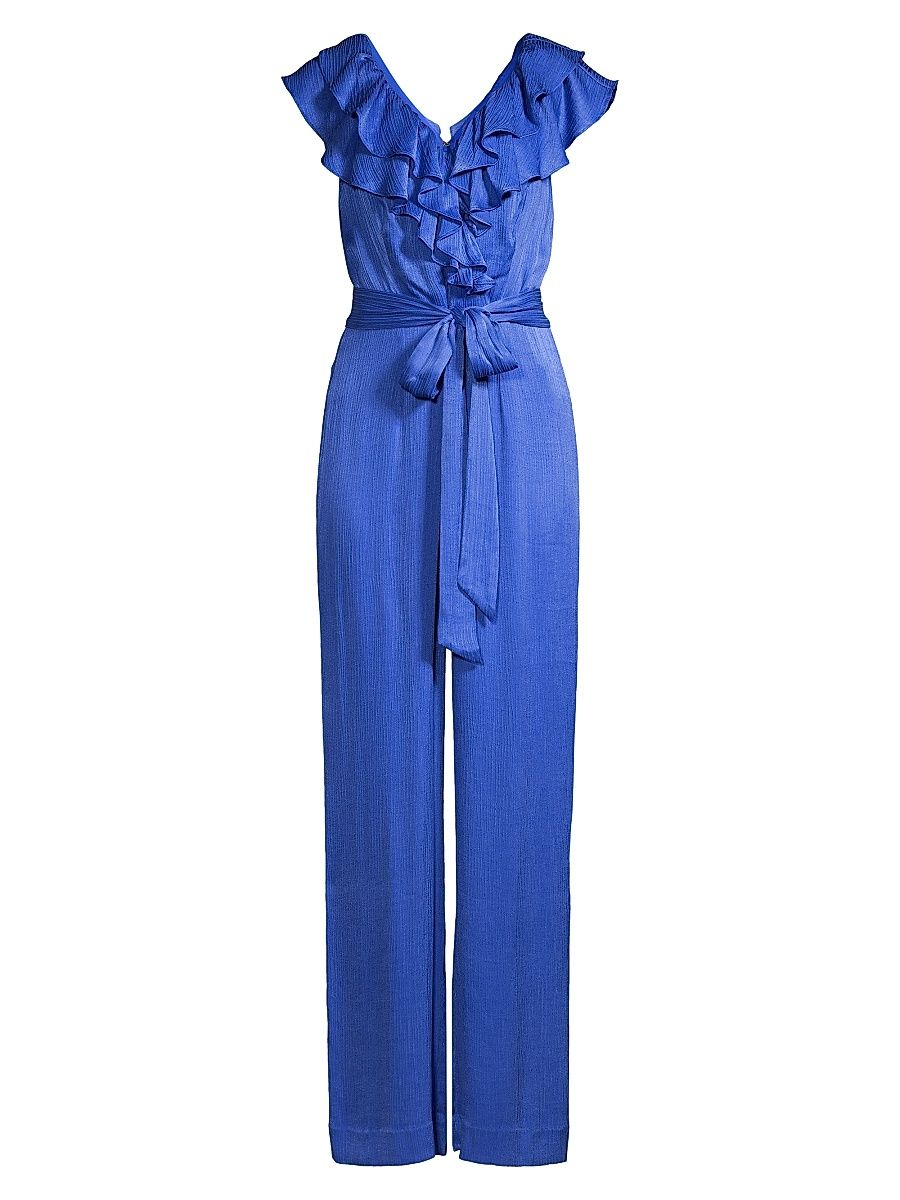 Women's Amata Ruffle Jumpsuit - Alba Blue - Size 6