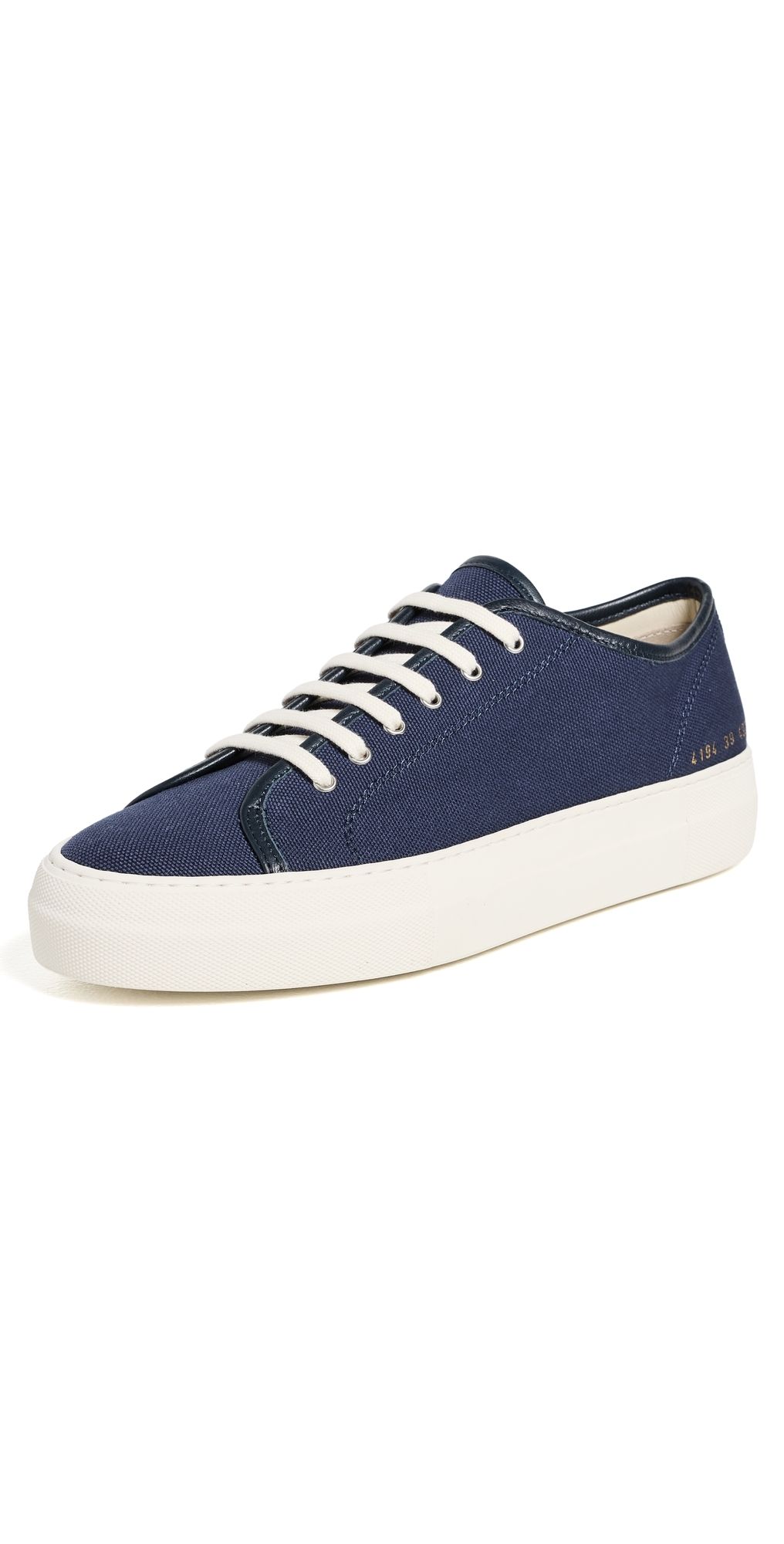 Common Projects Tournament Sneakers In Canvas Navy 38