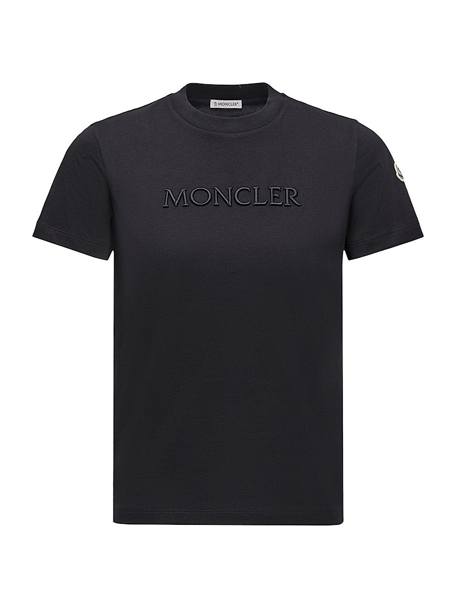 Women's Crewneck T-Shirt in Cotton - Black - Size Medium