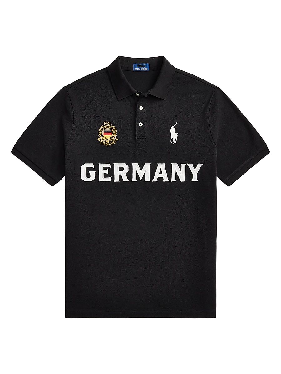 Men's Germany Knit Cotton Polo Shirt - Polo Black - Size XXL