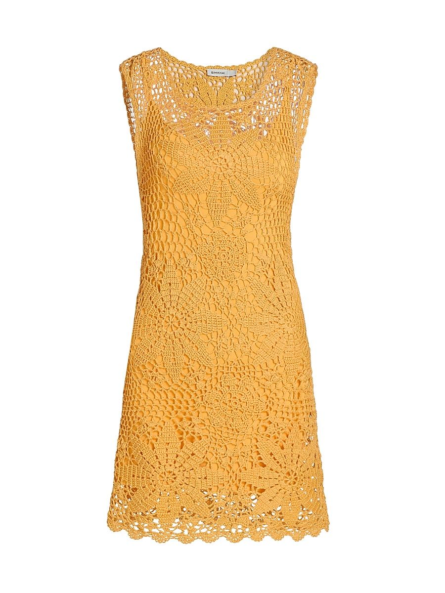 Women's Fynch Crochet Minidress - Mango - Size XS