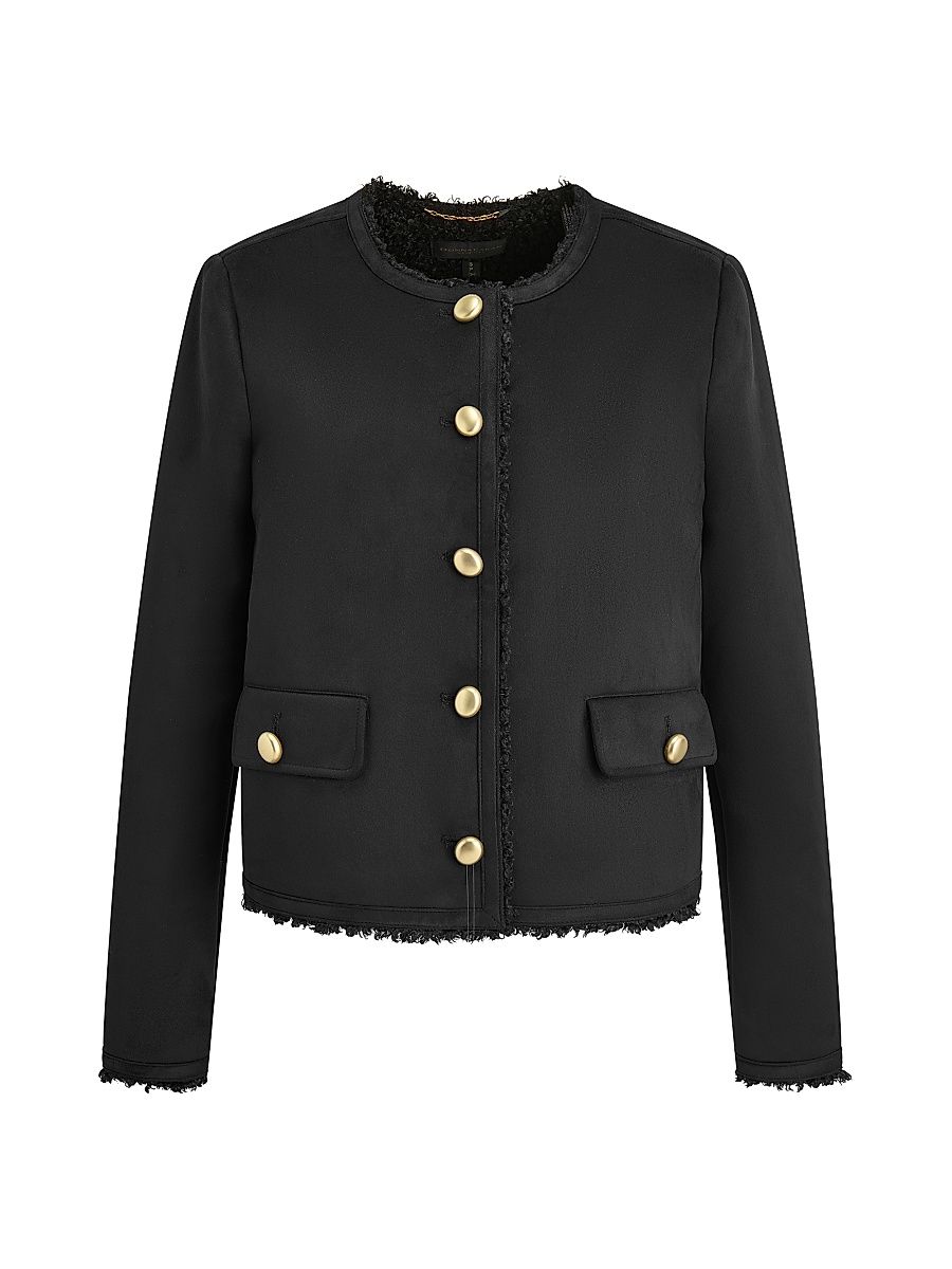 Women's Boxy-Fit Jacket - Black - Size Small