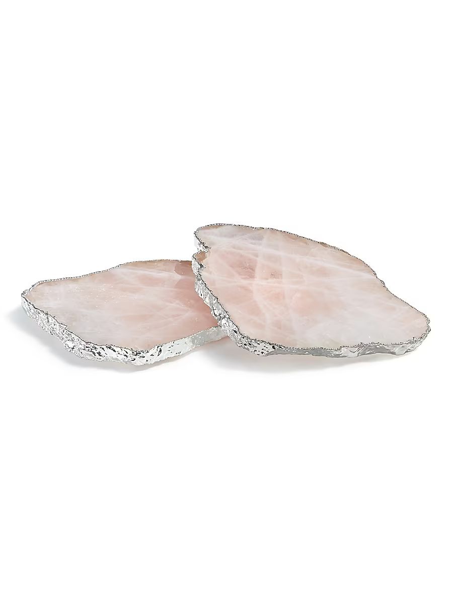 Two-Piece Kivita Rose Quartz Coasters