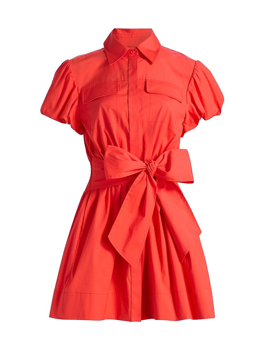 Women's Nicky Mini Shirtdress - Crimson - Size XL