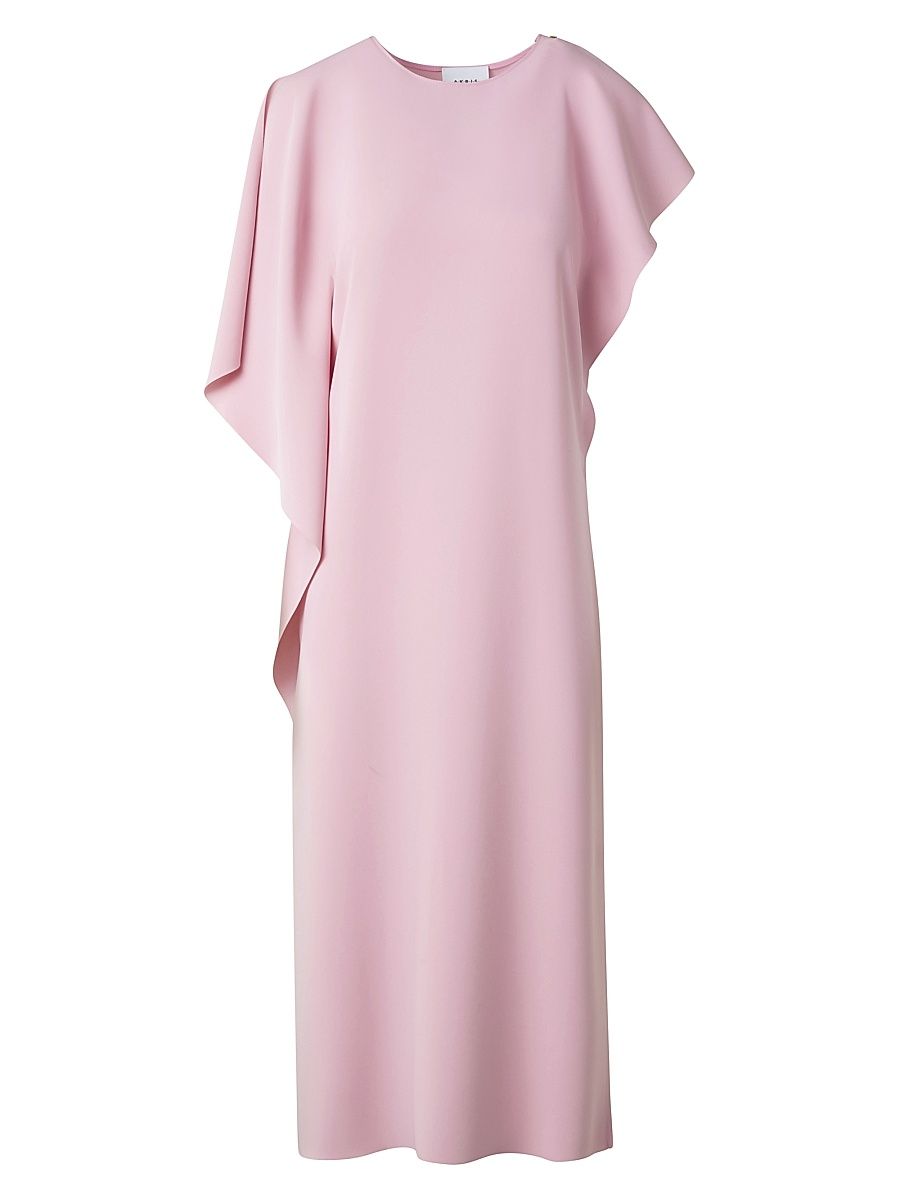 Women's Off-Shoulder Drape Midi-Dress - Pale Pink - Size 6