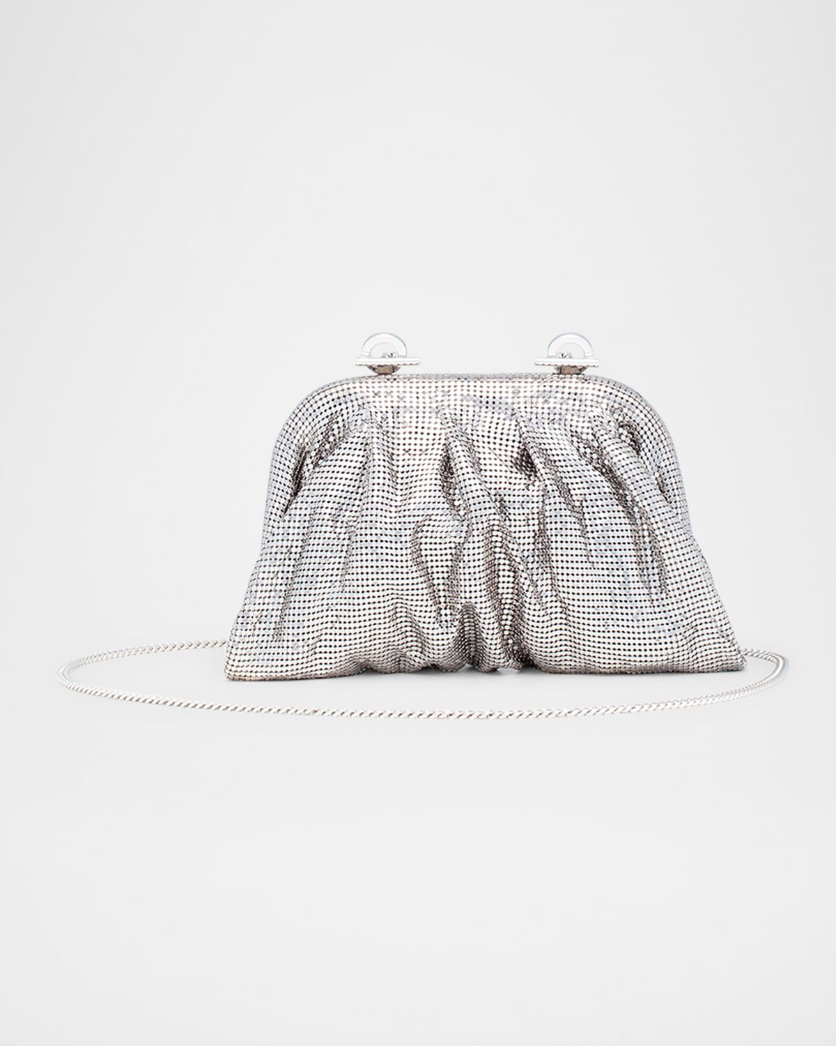 Venus La Petite Pleated Mirror Mesh Clutch Bag