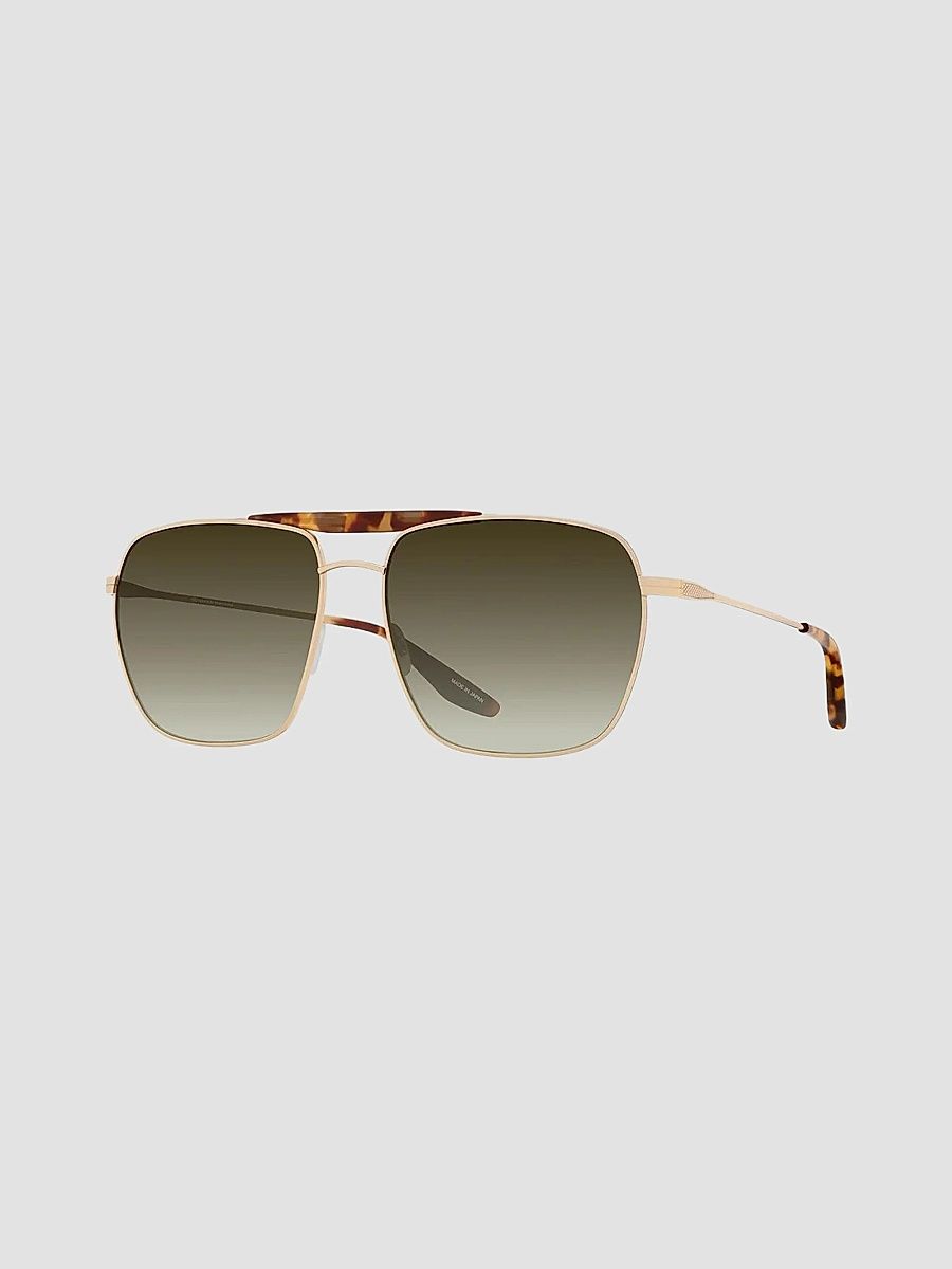 Barton Perreira Women's Bhanot 60MM Square Navigator Sunglasses - Gold Chestnut Olive
