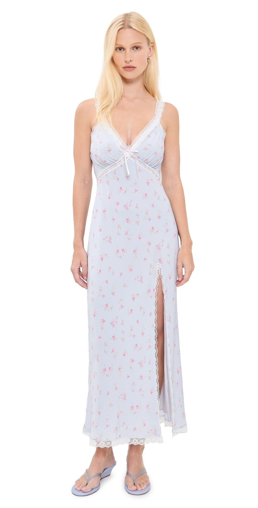 LoveShackFancy Beverly Dress PERIWINKLE MOON M