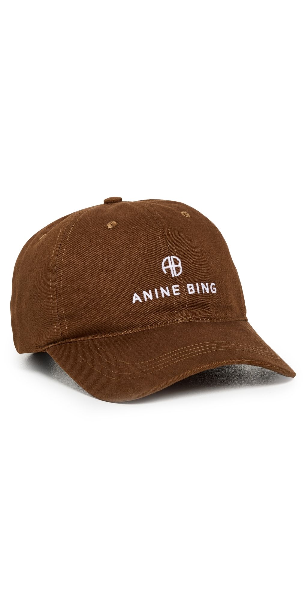 ANINE BING Jeremy Baseball Cap Dark Camel One Size