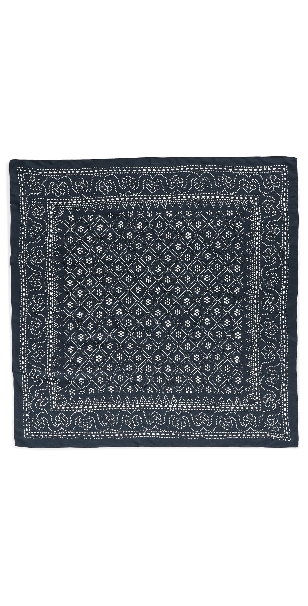 Madewell Medium Silk Bandana Diamond Bandana Classic navy One Size