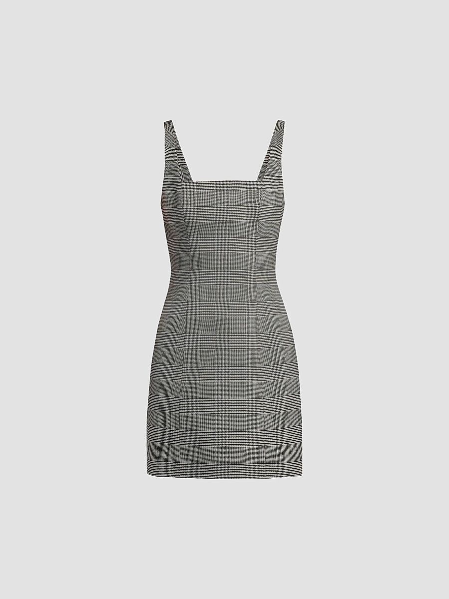 Balmain Women's Prince of Wales Jacquard Minidress - Noir Blanc - Size 8