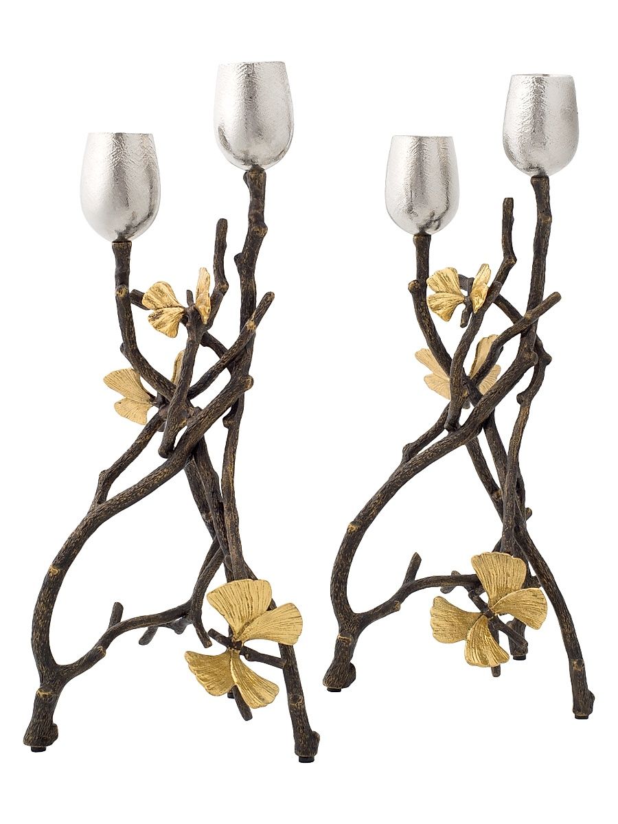 Butterfly Ginkgo Candle Holders