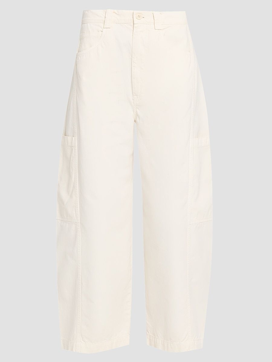 Women's The Baggy Painter Barrel-Leg Crop Jeans - Ecru - Size 12