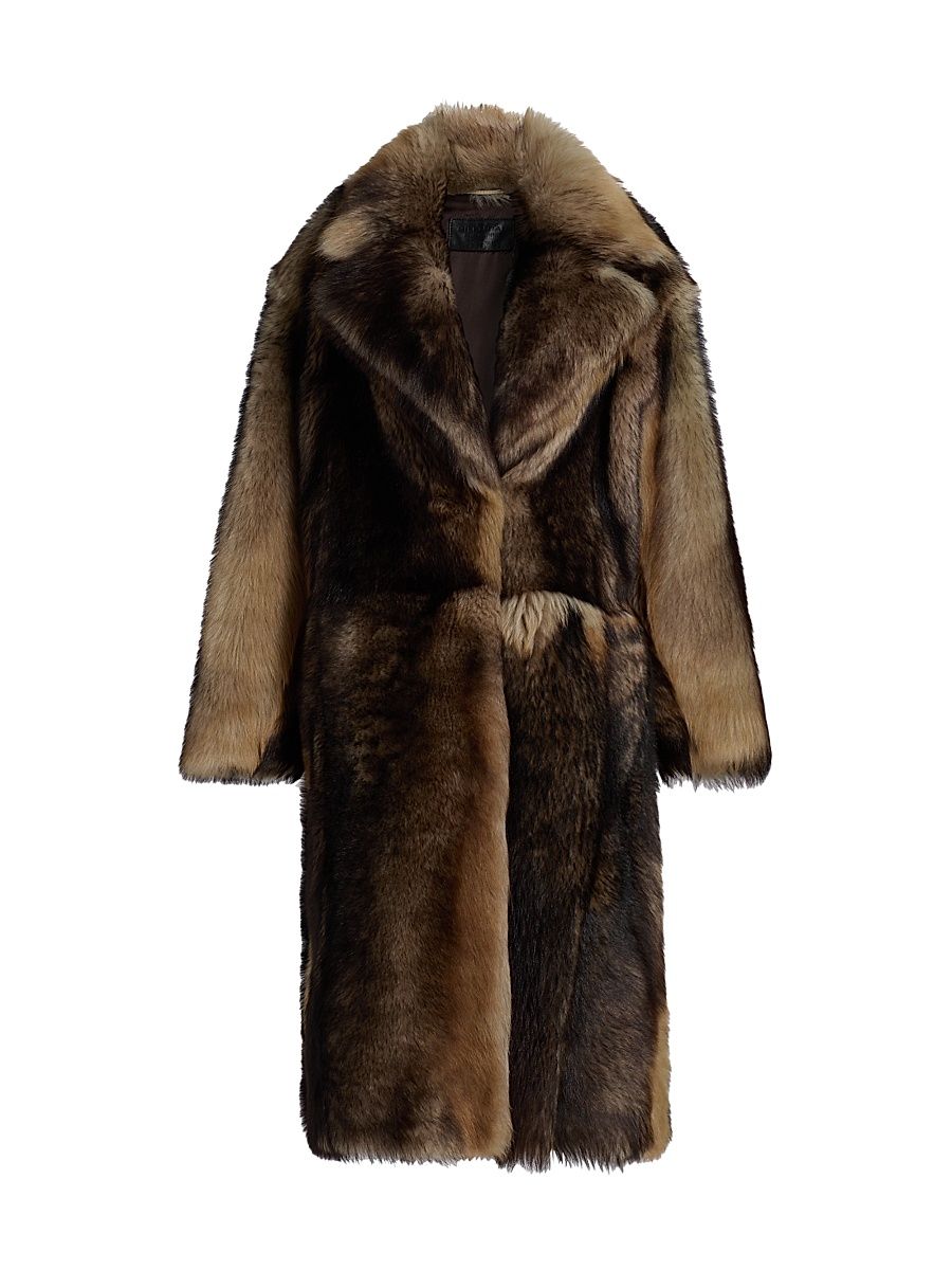 Women's Ingrid Shearling Coat - Brown - Size Large
