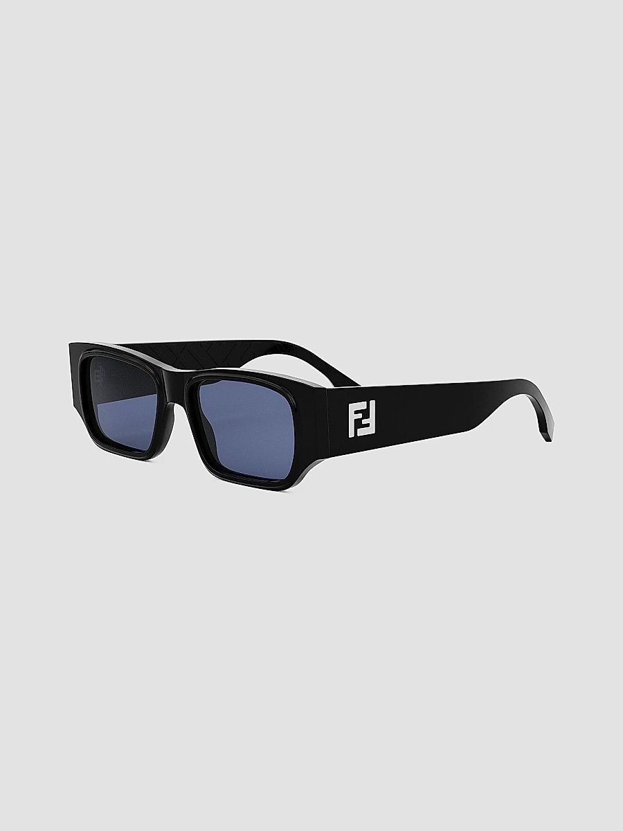 Men FF Squared 54MM Rectangular Sunglasses - Blue Black