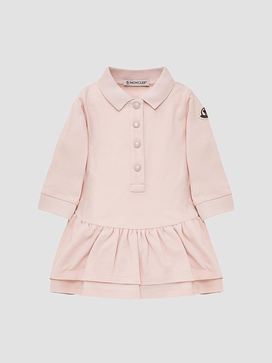 Baby Girl's & Little Girl's Long-Sleeved Dress in Cotton - Light Pink - Size 3