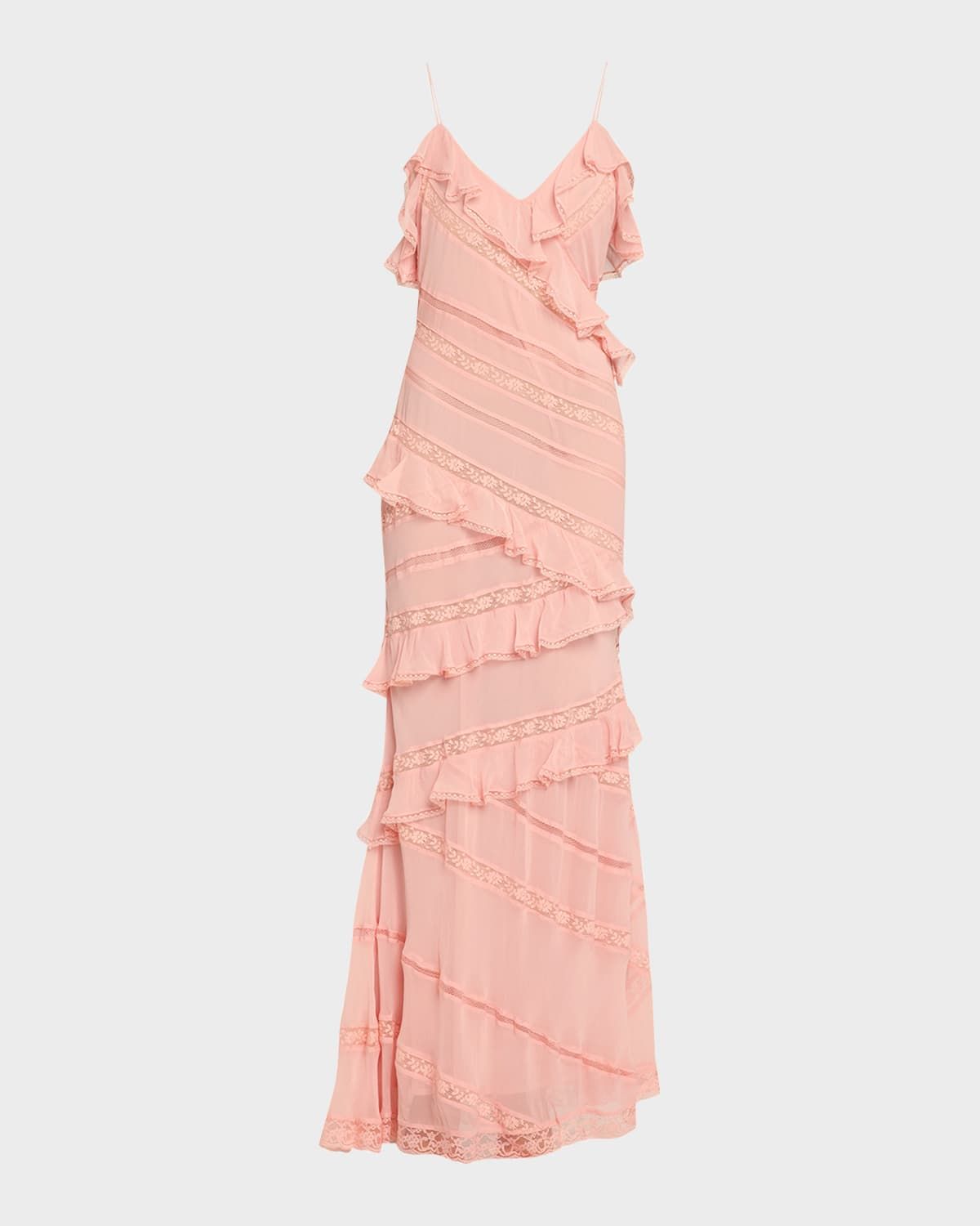 Louie Chiffon Ruffle Maxi Dress
