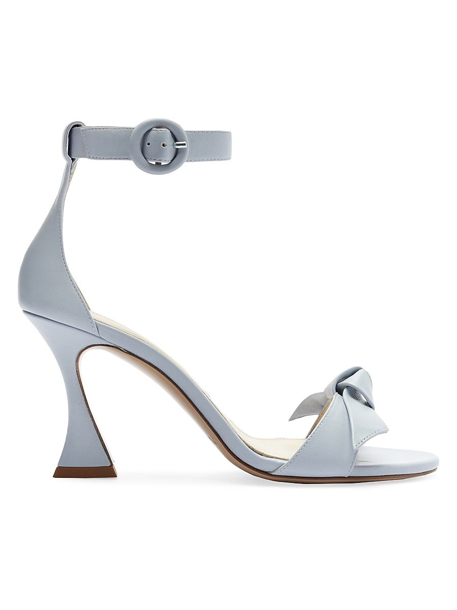 Women's Clarita Buckle 60MM Leather Sandals - Serene Blue - Size 8.5