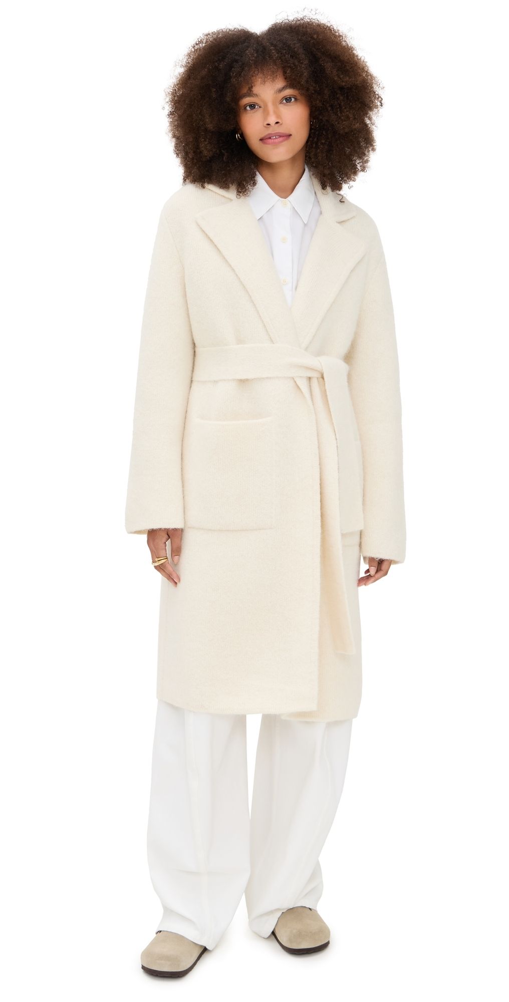 Jenni Kayne Jessica Sweater Coat Ivory XL
