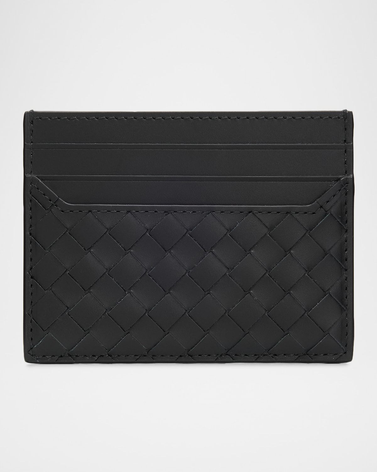 Men & apos;s Intrecciato Piccolo Leather Card Holder