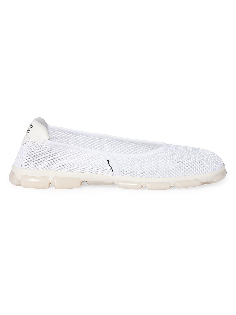 Women's Technical Mesh Ballerinas - White - Size 5