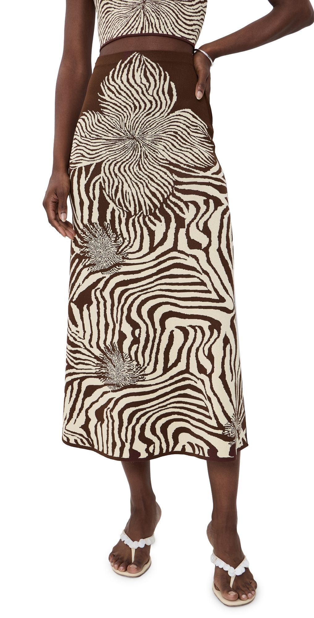 ALEXIS Jazlyn Skirt Brown Blossom M