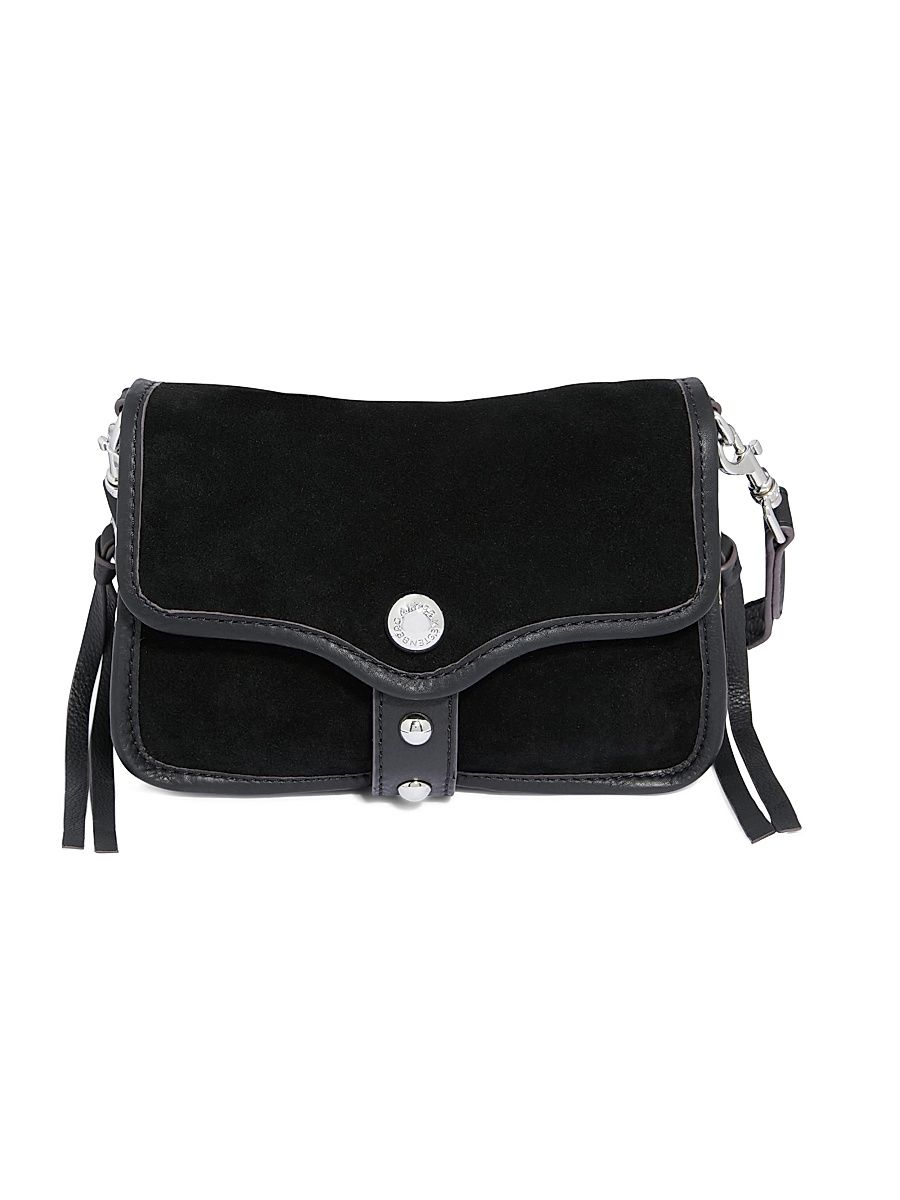 Women's Great Escape Suede Mini Crossbody Bag - Black Suede
