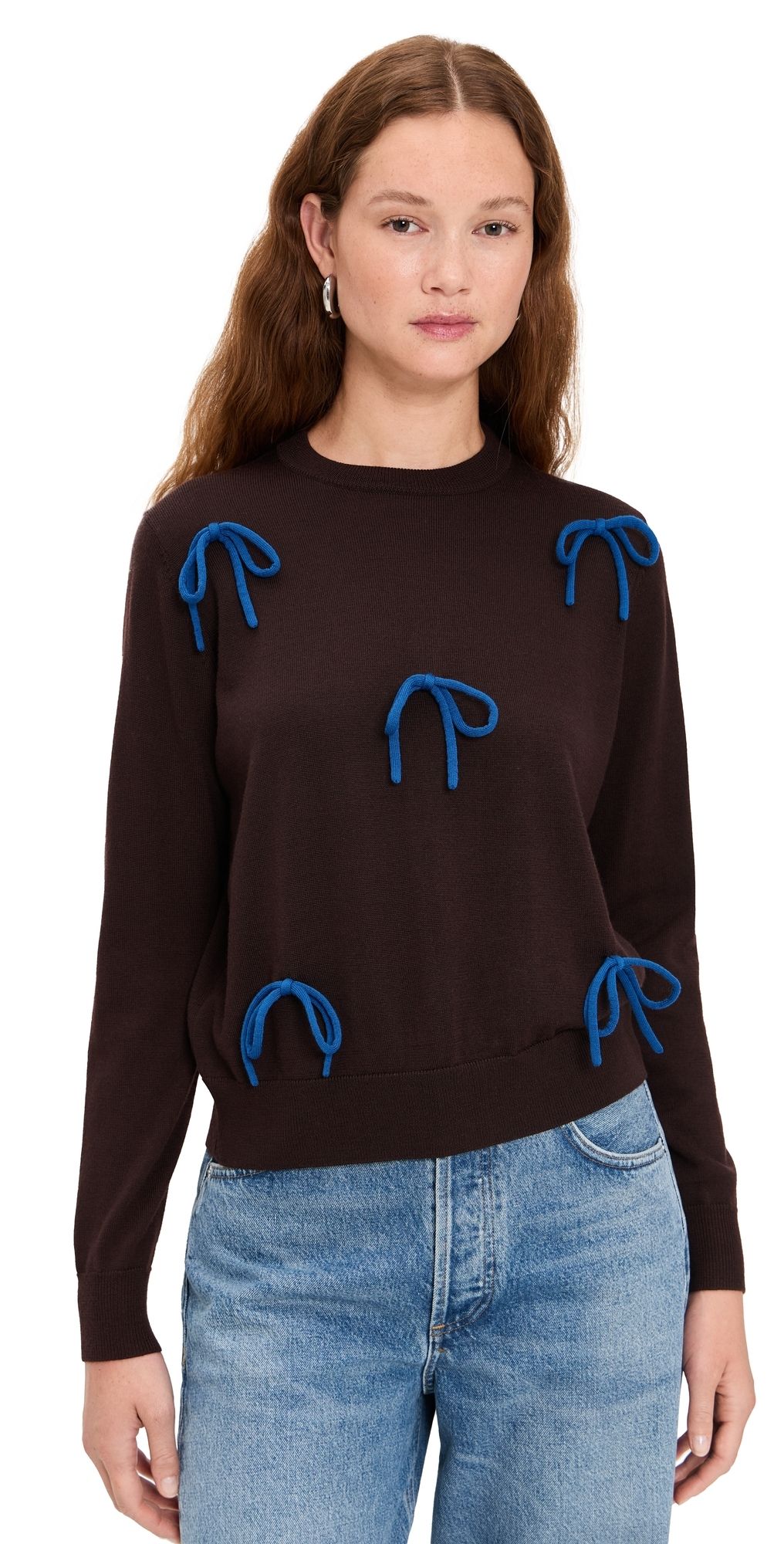 The Tiny Big Sister Sara Bow Sweater Brown 42