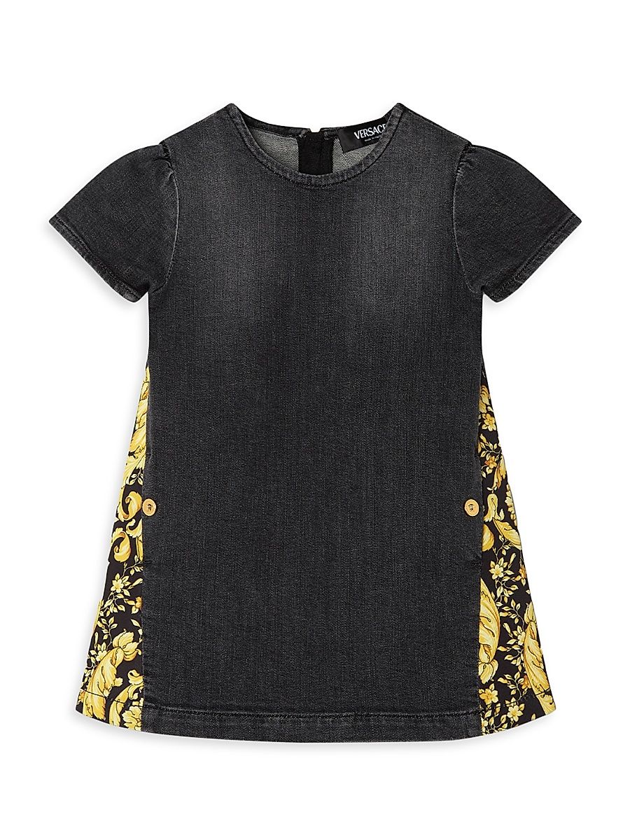 Baby Girl's & Little Girl's Barocco Denim Dress - Black Gold - Size 5