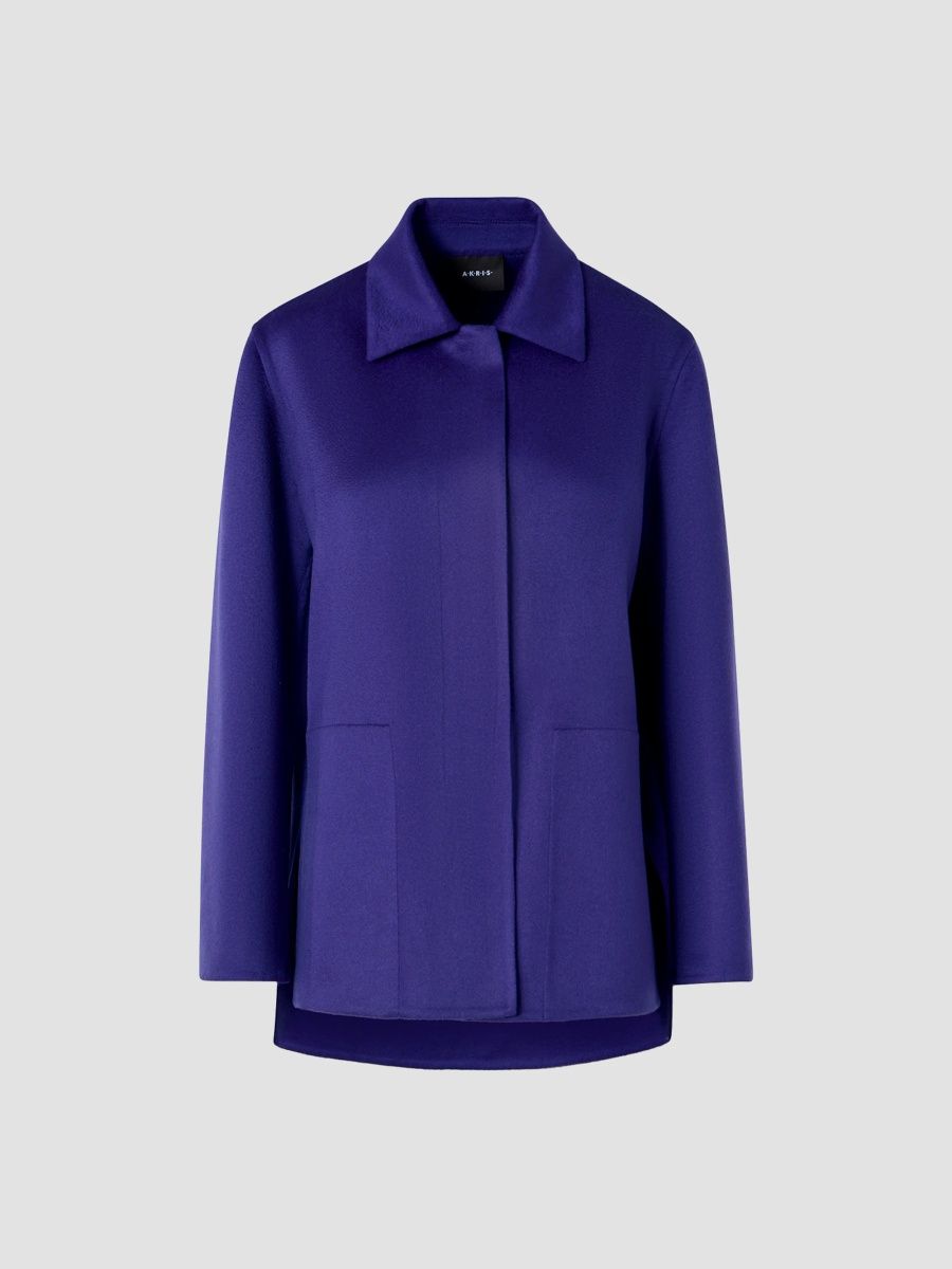 Akris Women's Laars Cashmere Jacket - Purple - Size 16