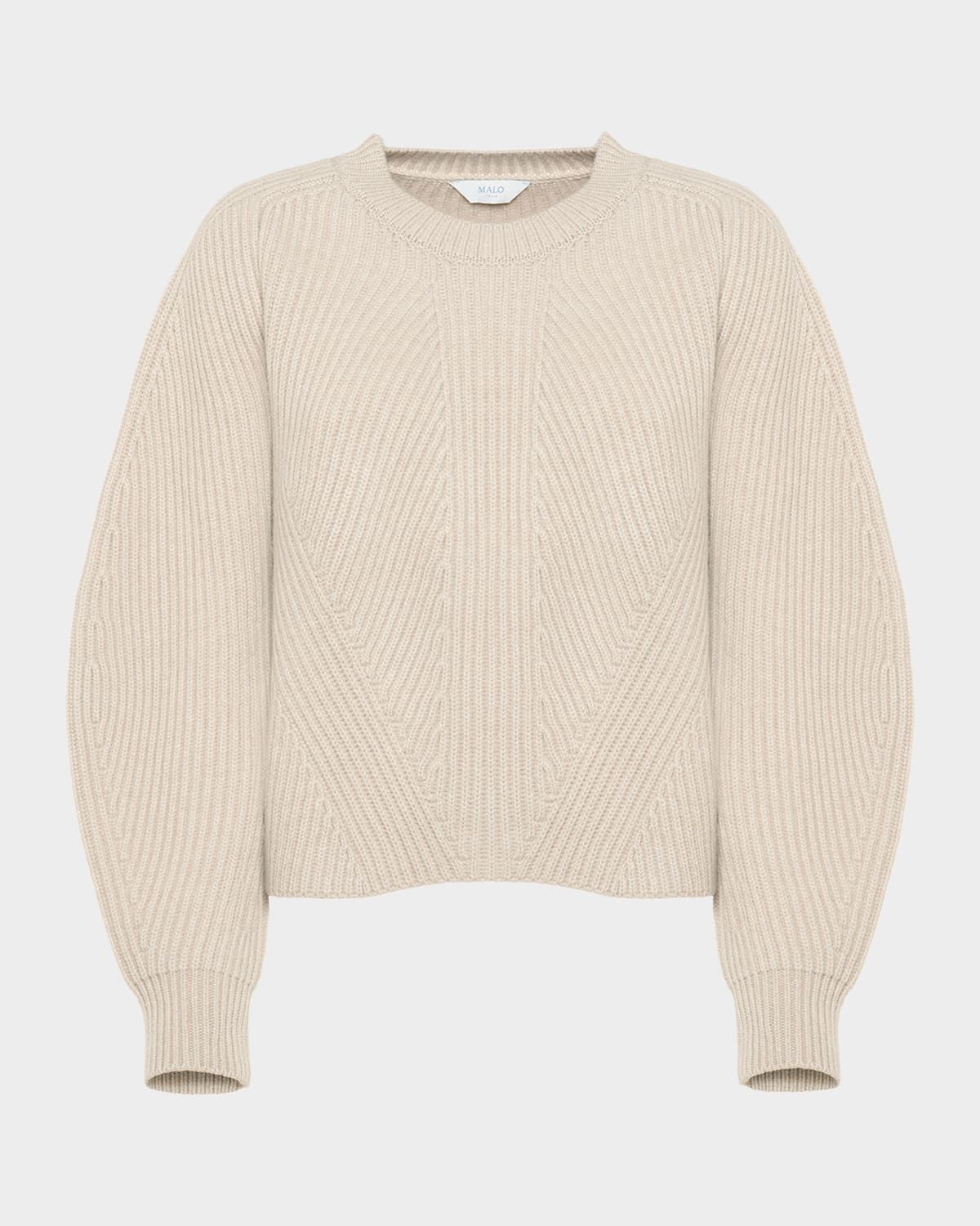 Dafne Cashmere Rib Crewneck Sweater