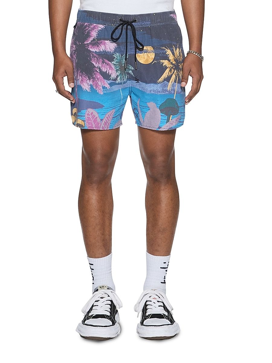 Men's Moonlight Print Boardshorts - Size XXL