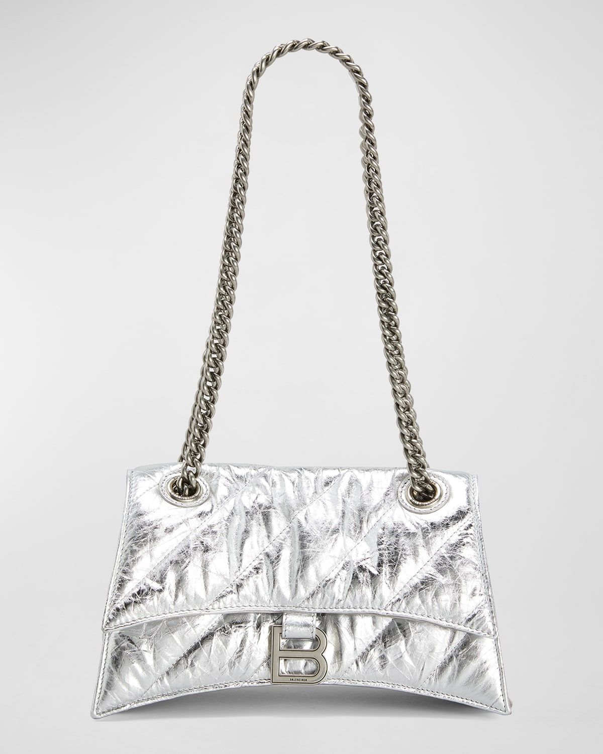 Crush Small Quilted Metallic Chain Shoulder Bag