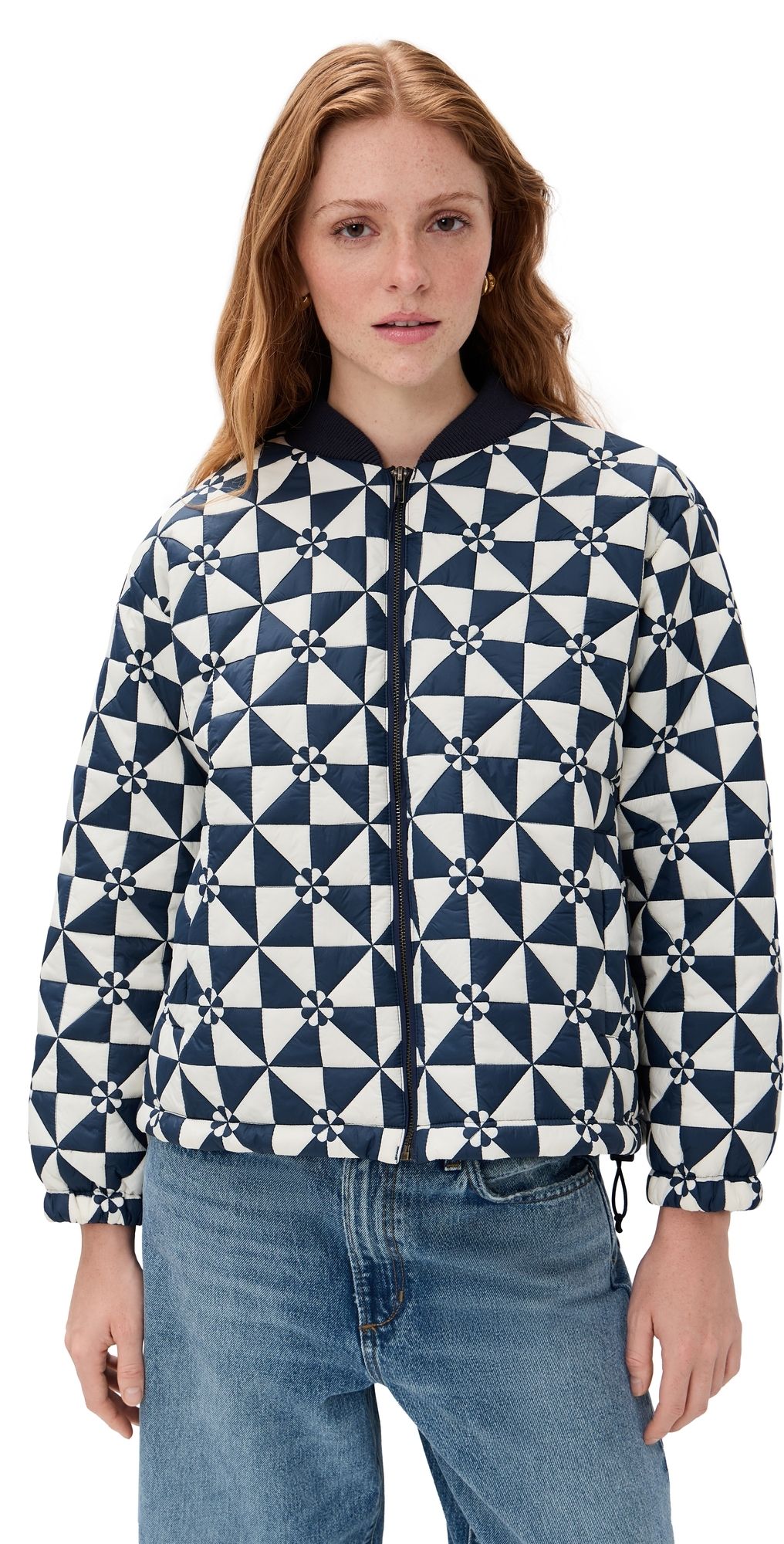 THE GREAT. Outdoors The Alps Puffer Jacket Quilted Vintage Navy XL