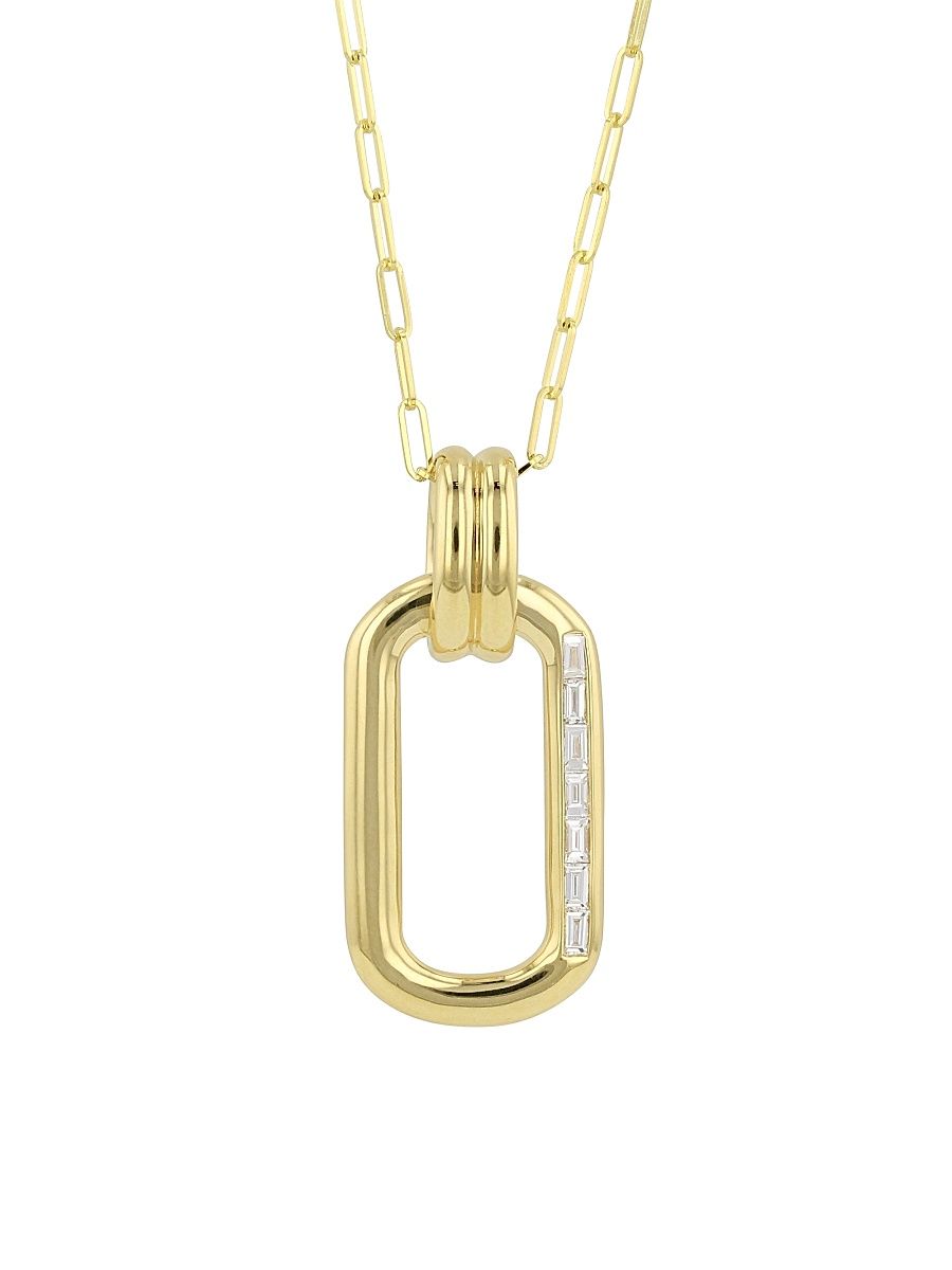 Women's Link 14K Yellow Gold & 0.20 TCW Diamond Pendant Necklace - Yellow Gold