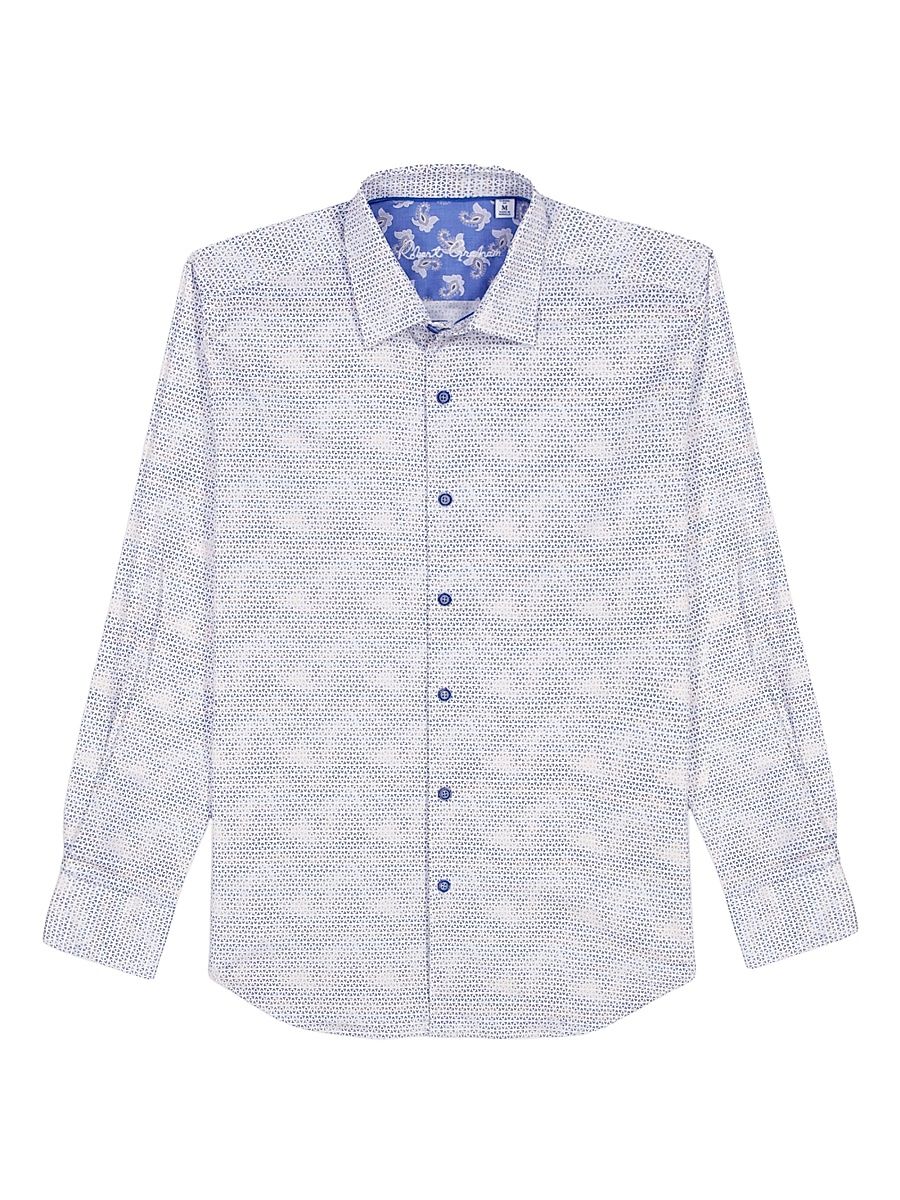 Men's Akehurst Printed Long-Sleeve Button-Front Shirt - Size XXL